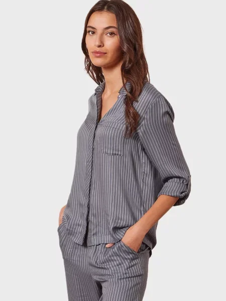 Рубашка Etam в полоску синяя