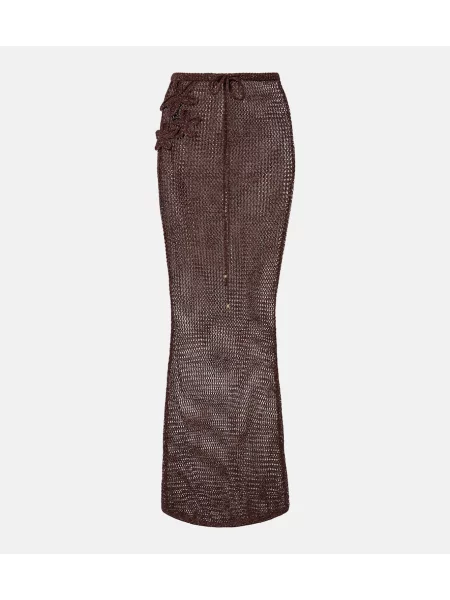 Fusta maxi Bananhot tricotate albastru