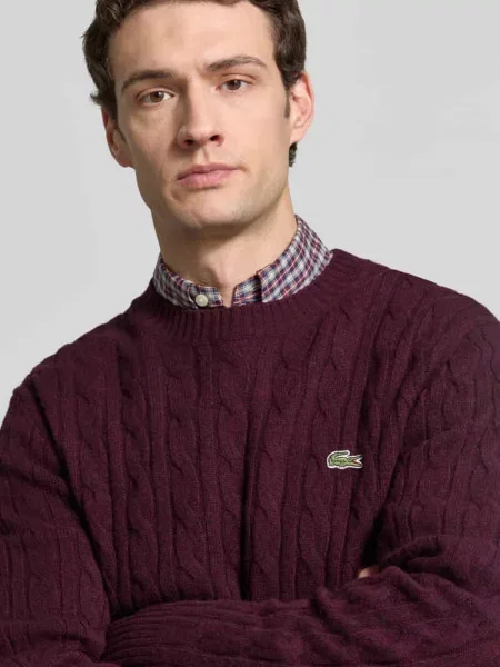 Sweter w kroju regular fit z czystej wełny Lacoste