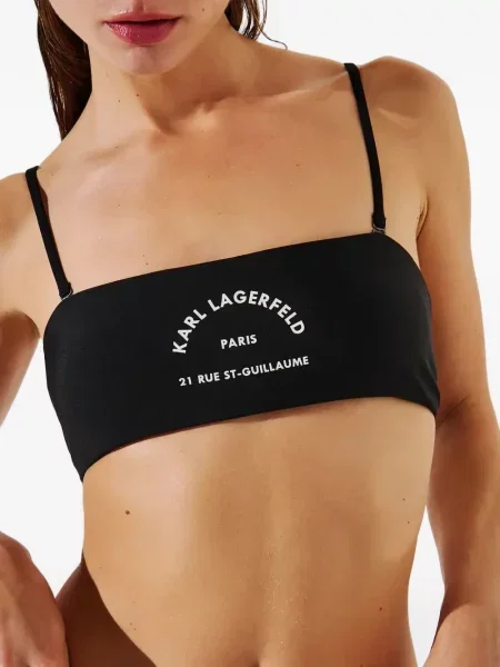 Bikini Karl Lagerfeld cu imagine negru