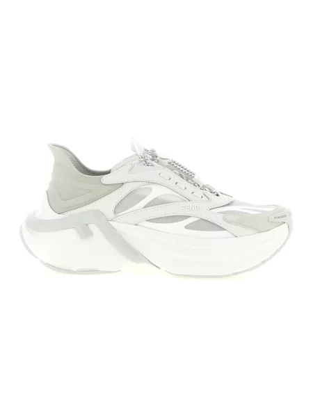 Buty do biegania Fendi skórzane do biegania szare