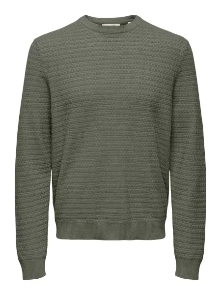 Only & Sons Pulover ONSLoui închis verde