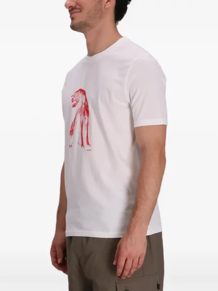 Tricou Hugo cu imagine alb