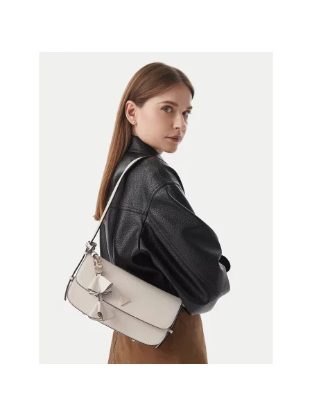 Guess Τσάντα Danielle Κρεμ μπεζ