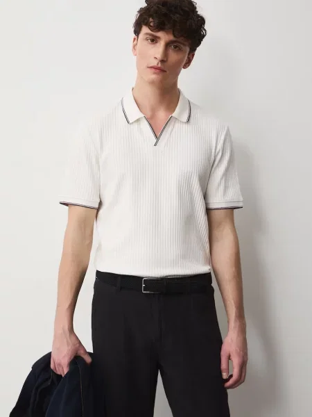 Medicine polo majica z elastanom bež