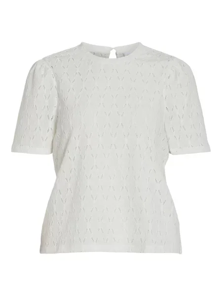 VILA Bluză VIKARLA' alb