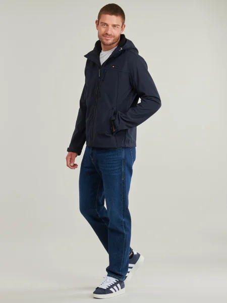 Geacă Superdry softshell albastru