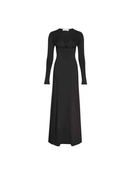 Sukienka Circus Hotel z dekoltem w serek czarna