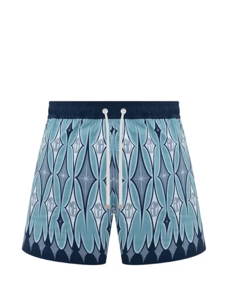 Slip de baie Amiri cu model argyle albastru
