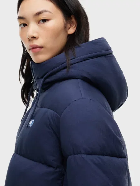 Джинсовая куртка Tommy Jeans с капюшоном синяя