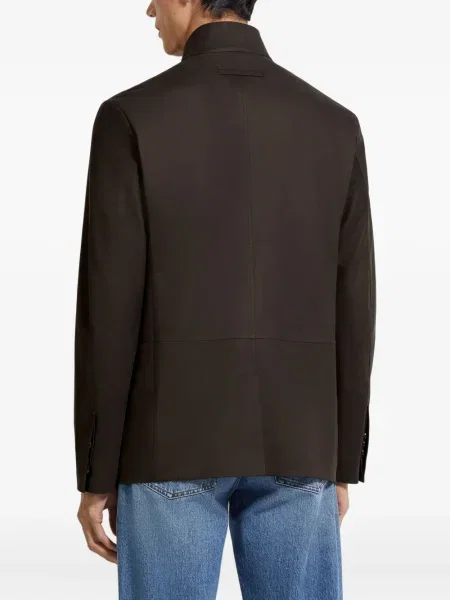 Geanta de piele Zegna maro