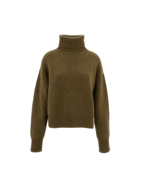 Sweter Extreme Cashmere z kaszmiru o skróconej długości zielony