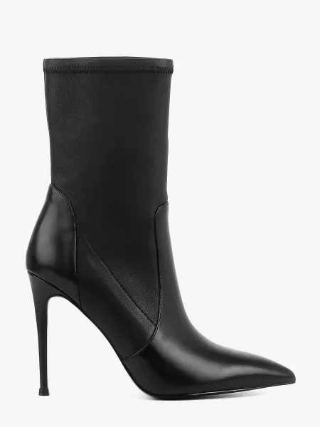 Кожаные ботильоны Leberdes черные