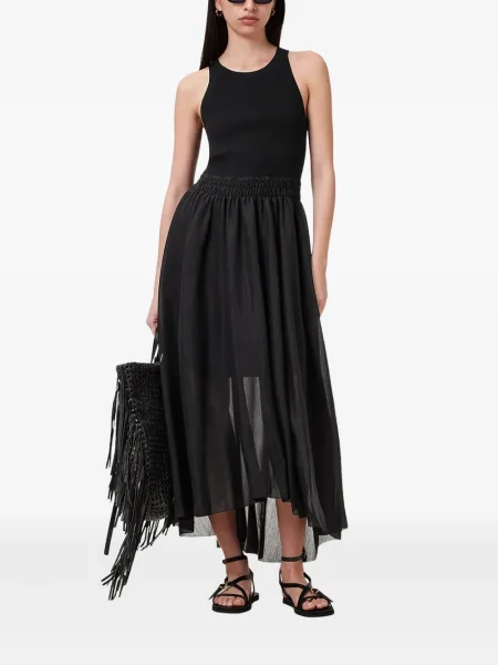 Rochie maxi Allsaints de costum negru