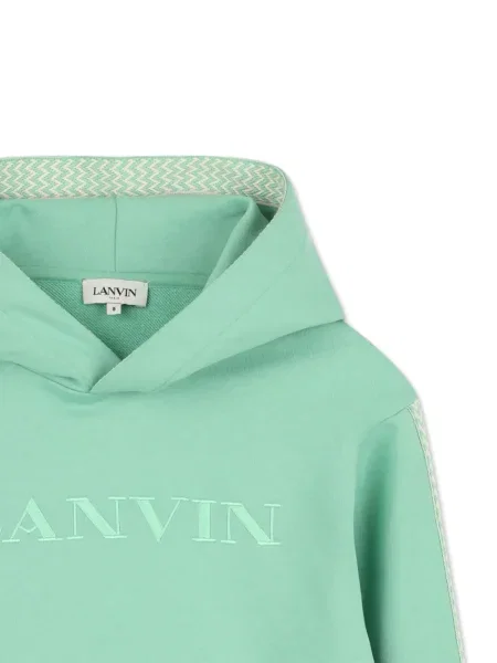 Bluza z kapturem dziecięca Lanvin Enfant zielona