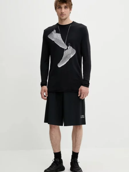 Лонгслив Mm6 Maison Margiela с принтом черный