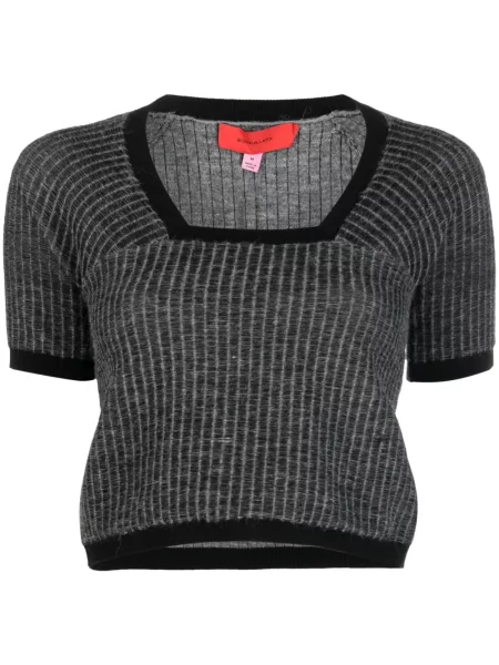 Koszulka Eckhaus Latta o krotszym kroju szara