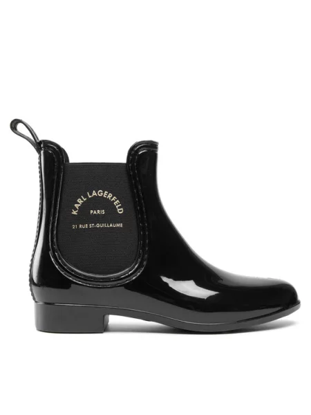 KARL LAGERFELD Guminiai batai juoda