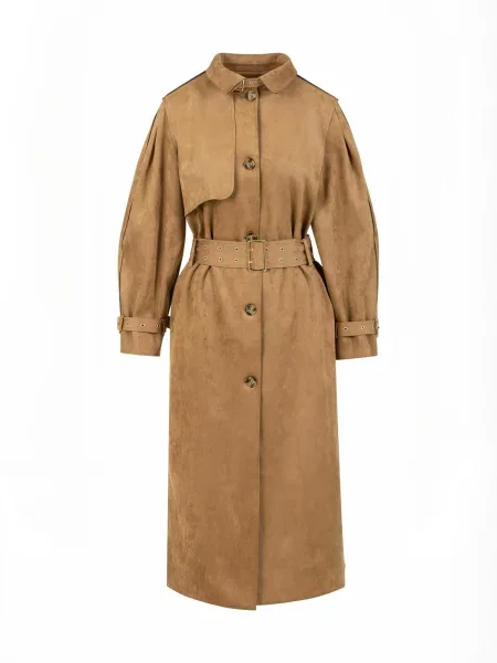 Coster Copenhagen Palton de primăvară-toamnă Trenchcoat nisipiu