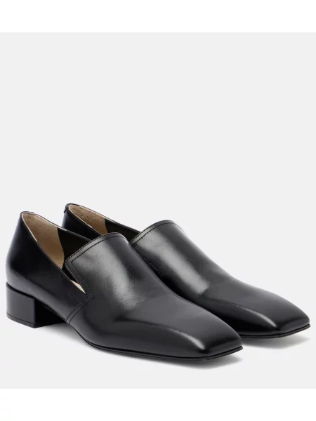 Kožené klasické loafers Christen černé