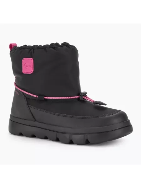 Śniegowce dziecięce Geox Willaboom ABX black / fuchsia czarne