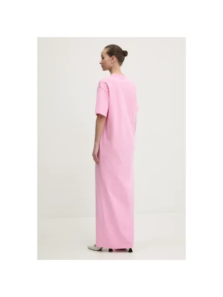Sukienka maxi Msgm różowa