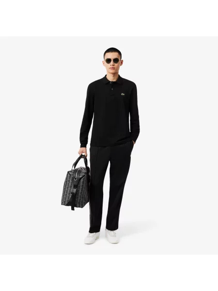 Lacoste Koszulka Polo Classic Fit Z Długimi Rękawami czarna