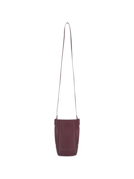 Kožna crossbody torbica Brunello Cucinelli s printom crvena