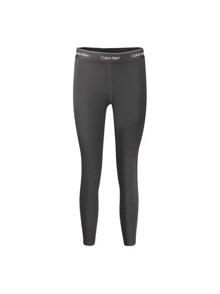 Legginsy Calvin Klein z wysoką talią czarne
