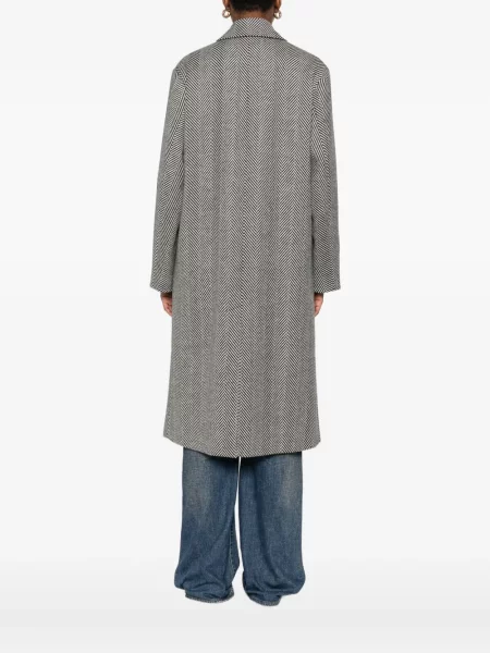 Palton Forte_forte cu model herringbone negru