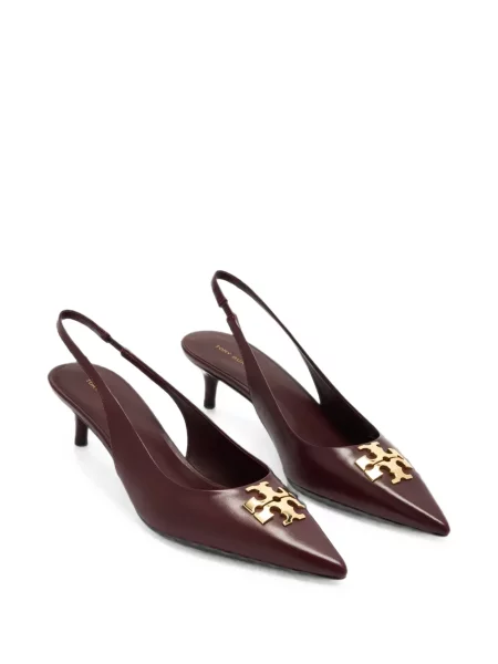 Pantofi cu toc Tory Burch slingback cu autograf roșu