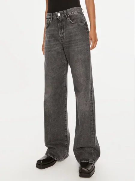 Pinko Blugi Wanda Wide Leg gri