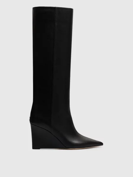 Кожаные сапоги Jimmy Choo черные