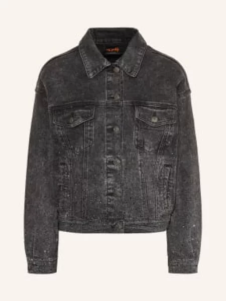 Miss Goodlife Kurtka Dżinsowa Z Kamieniami Ozdobnymi grau