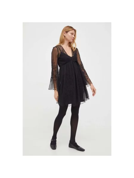 Twinset sukienka mini rozkloszowana czarny