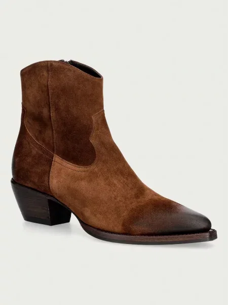 Billi Bi kavbojski škornji semiš Arabica babysilk suede rjava