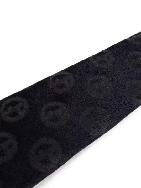 Šilkinis kaklaraištis Giorgio Armani su autografu mėlyna