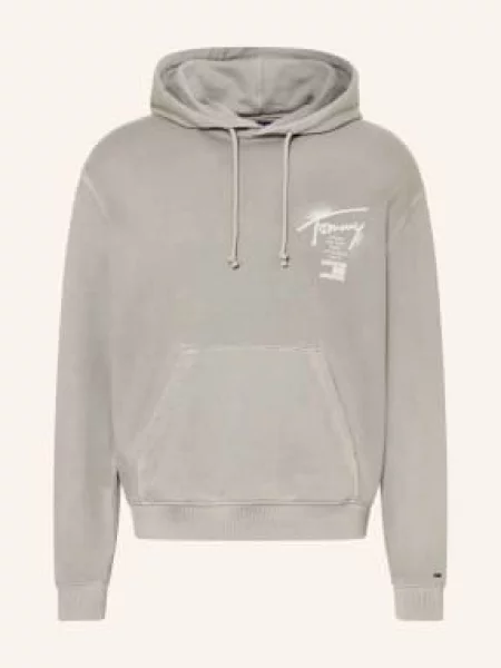 Tommy Jeans Bluza Z Kapturem grau szara