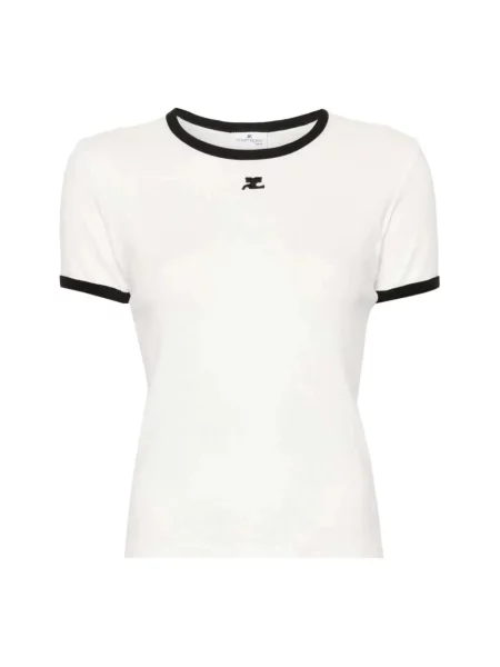 Koszulka Courreges z logo biała