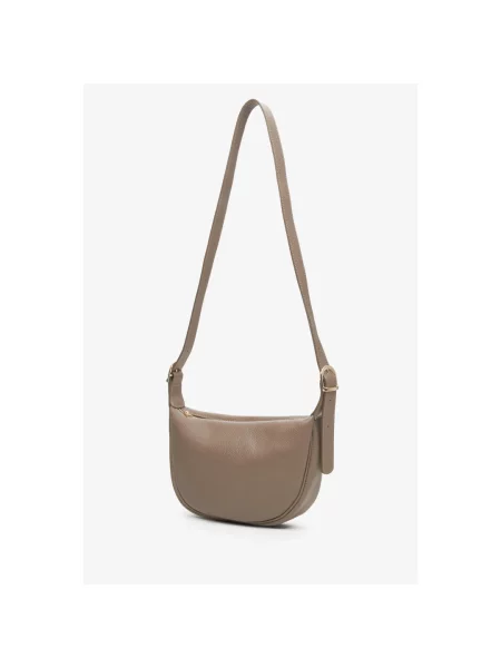 Сумка кросбоді шкіряна капучино Estro