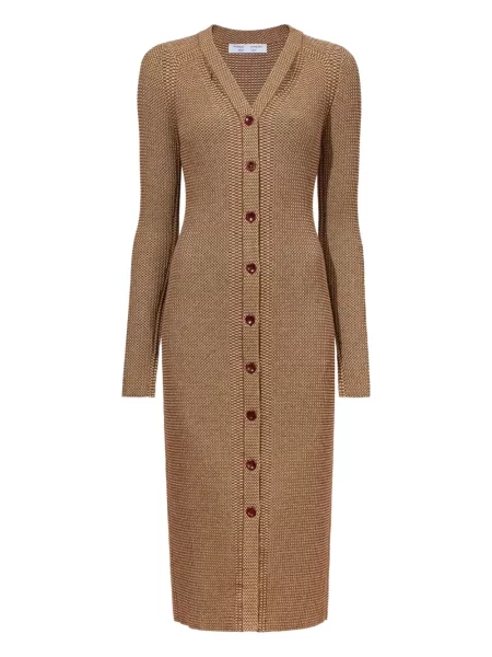 Dzianinowa sukienka Proenza Schouler White Label garniturowa biała