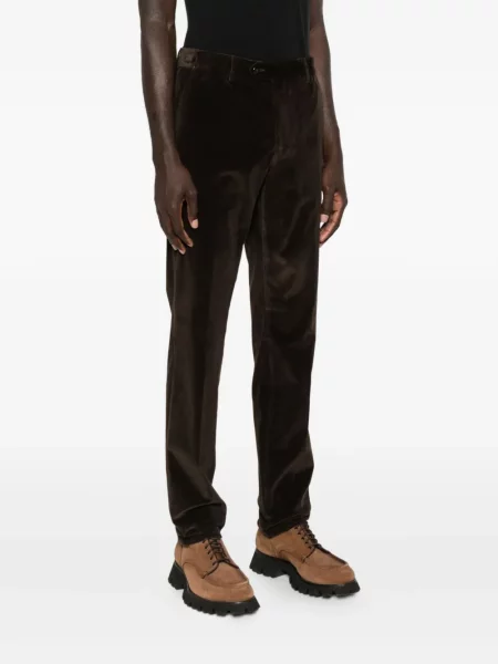 Pantaloni Corneliani de catifea cord maro