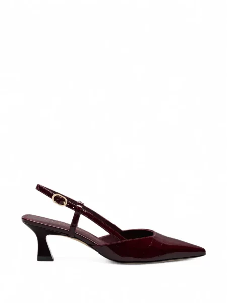 Pantofi cu toc Stuart Weitzman slingback roșu