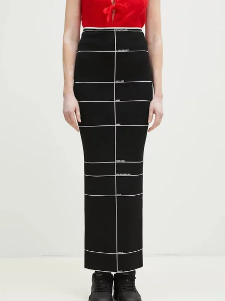 VETEMENTS spódnica Knitted Maxi maxi ołówkowa czarny