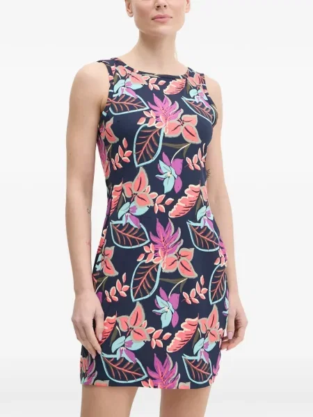 Rochie mini Columbia cu model floral cu imagine albastru