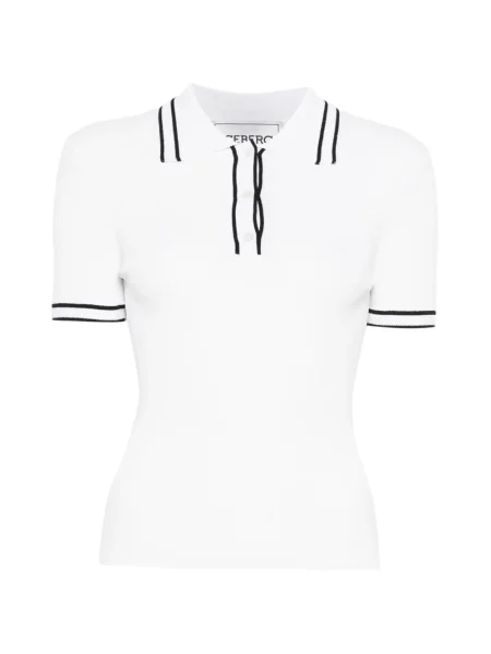 Dzianinowy top Iceberg w paski biały