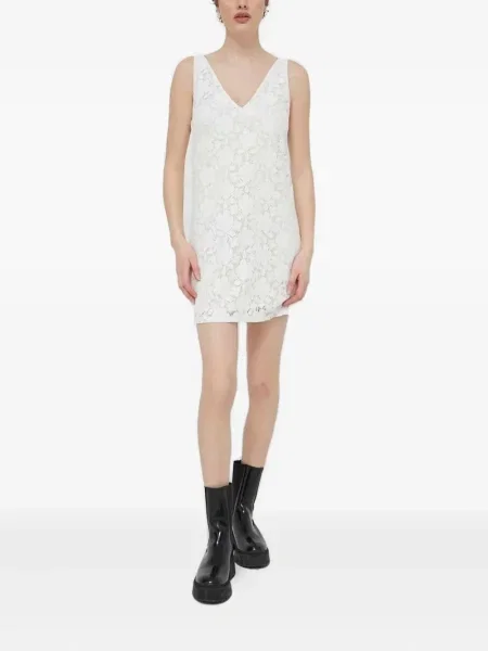 Rochie Desigual cu model floral din dantelă de costum alb
