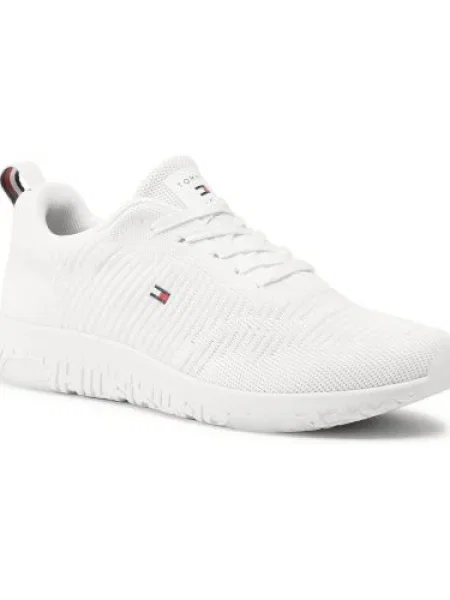 Sportcipő Tommy Hilfiger Corporate Knit Rib Runner White YBR