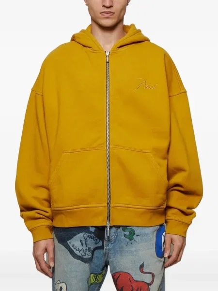 Hanorac cu glugă Rhude cu broderie galben