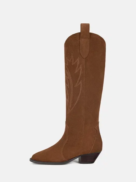 HANDMADE SHOES Cizme de cowboy LET'S GET LOST caramel maro